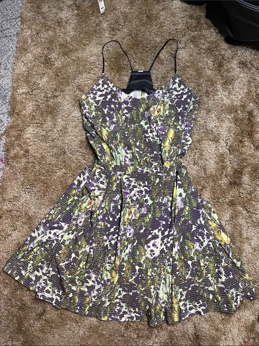 Lululemon‎ City Summer Floral Sport Open Racerback Tank Dress Size 4 Athleisure